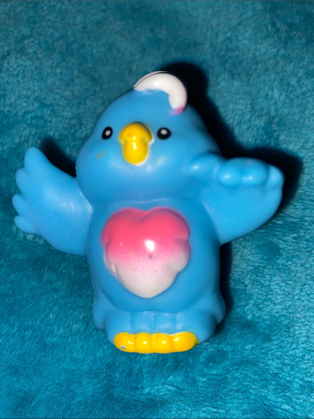 Fisher-Price Little People Blue Bird Figure 2001 Pink Heart